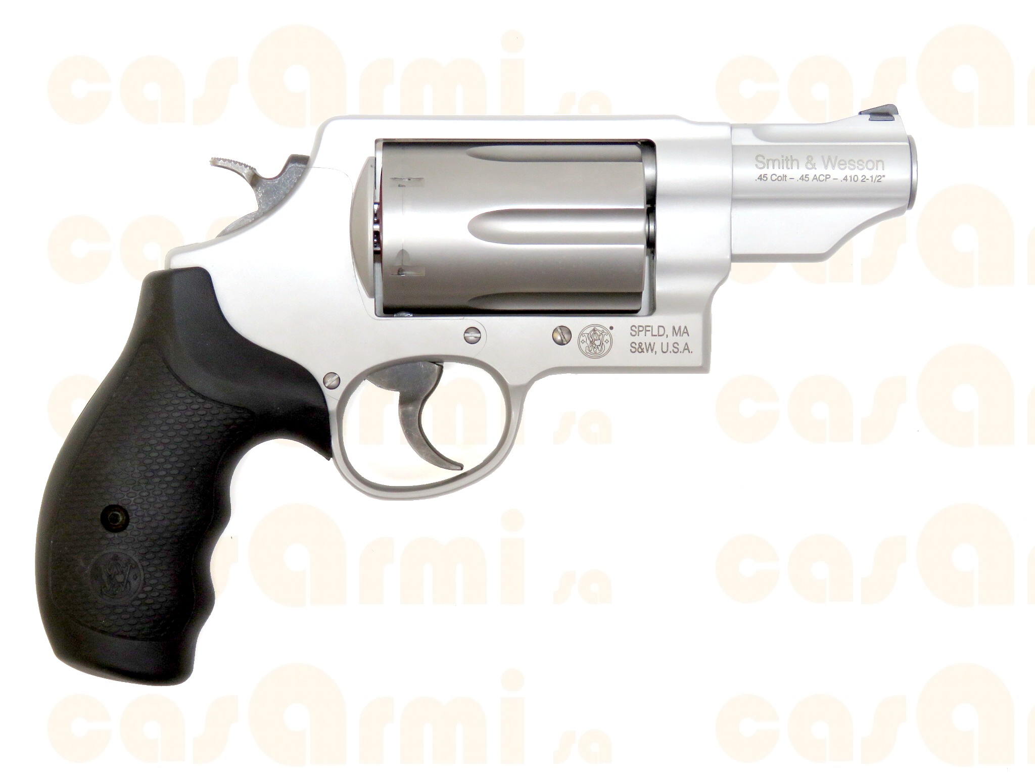 Smith & Wesson mod. Governor Silver, con scatola originale e fodero in cuoio .45 Colt